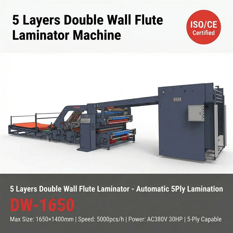 5 Layers Double Wall Flute Laminator Machine